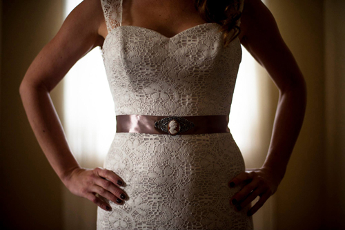 torso of lace wedding dress