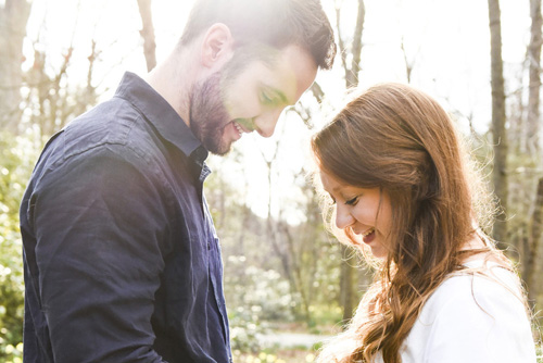 smiling pregnant couple